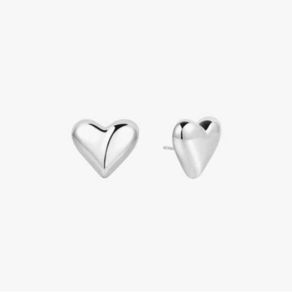Rumored Jewelry - Rumored Piece of my Heart Studs - Silver
